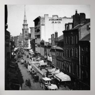 1859: Trafikera och shoppar på den Washington Poster