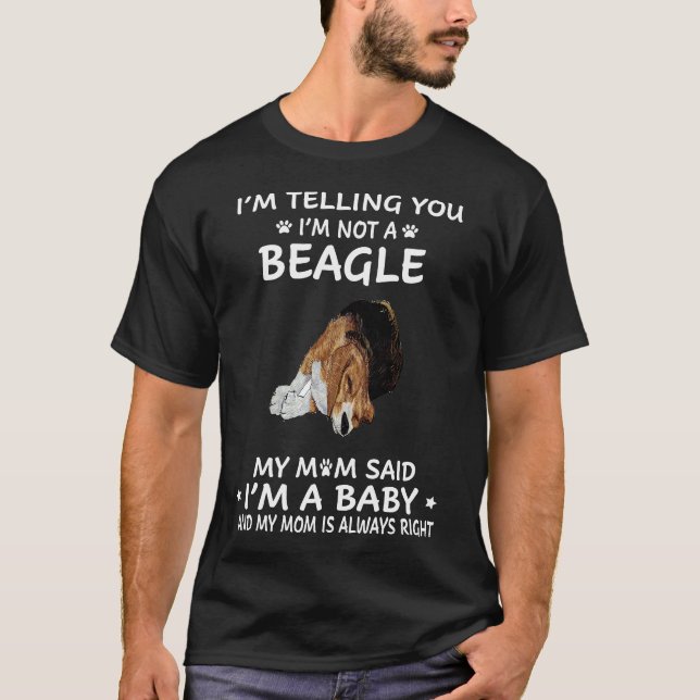 185 Jag säger att jag inte är en beagle T Shirt (Framsida)