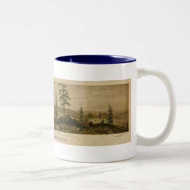 1860 beskåda av Victoria, Vancouver Två-Tonad Mugg (Höger)