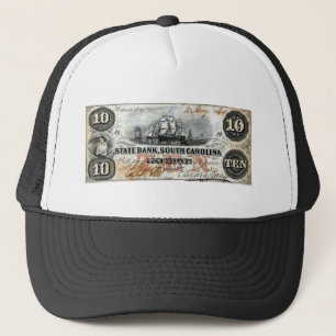1860 South Carolina Ten Dollar Note Truckerkeps