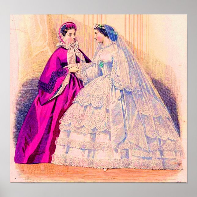 1861 Fransk bröllop-tallad Poster (Framsidan)