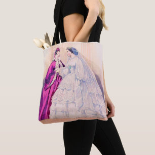 1861 Fransk bröllop-tallad Tygkasse