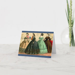 1861 Tysk mode-platta Anteckningskort