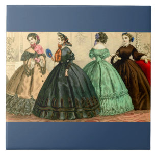 1861 Tysk mode-platta Kakelplatta
