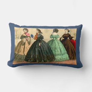 1861 Tysk mode-platta Lumbarkudde