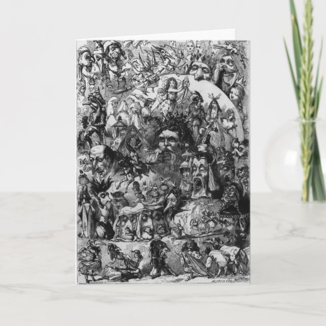 1861: "Vad jag sågar i avfyra". Älvor Helgkort (Framsida)