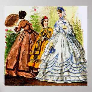 1863 Journal Des Jeunes Personnes mode plåt Poster