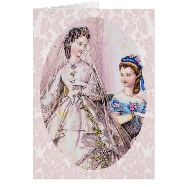 1863 Victorian Bride Hälsningskort (Framsidan)