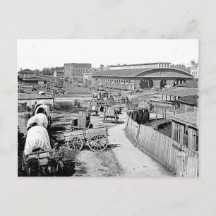 1864 Järnvägslager Atlanta-vykort Vykort