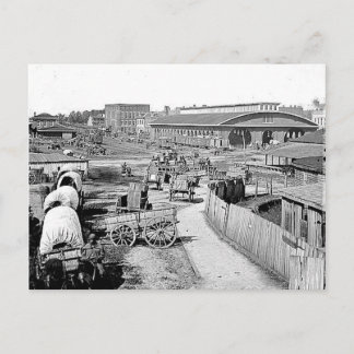 1864 Järnvägslager Atlanta-vykort Vykort