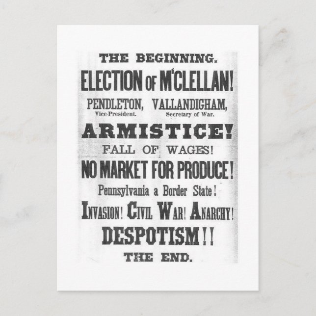 1864 Presidentval Vykort (Framsida)