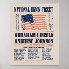 1864 Unionens poster Party kampanj - Lincoln