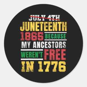 1865-1776 Jul 1776 Runt Klistermärke