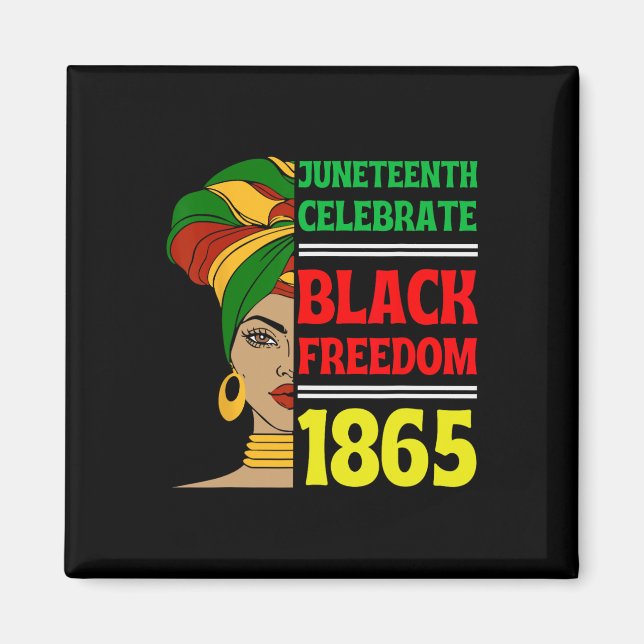 1865 afrikansk ki 18:e firandefrihet magnet (Framsidan)
