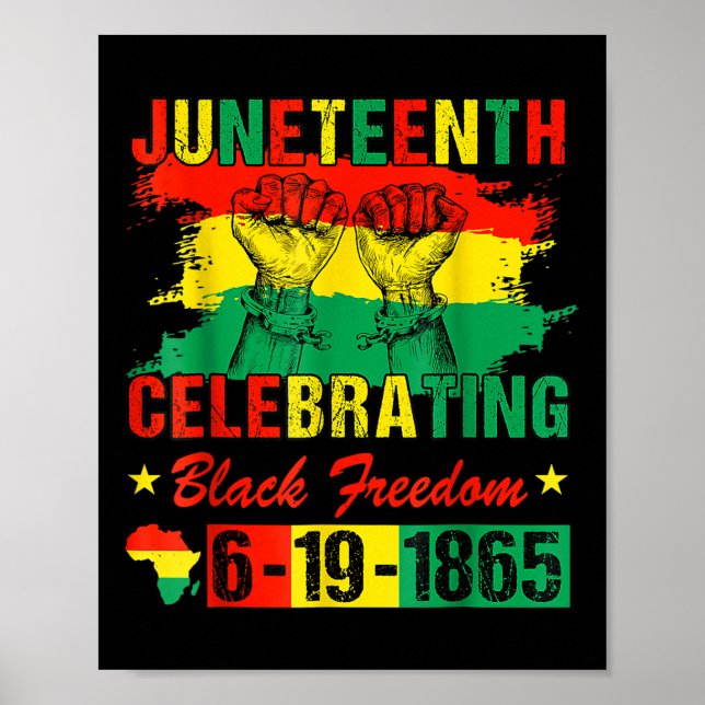 1865 afrikansk svart frihet 1865 poster (Framsidan)