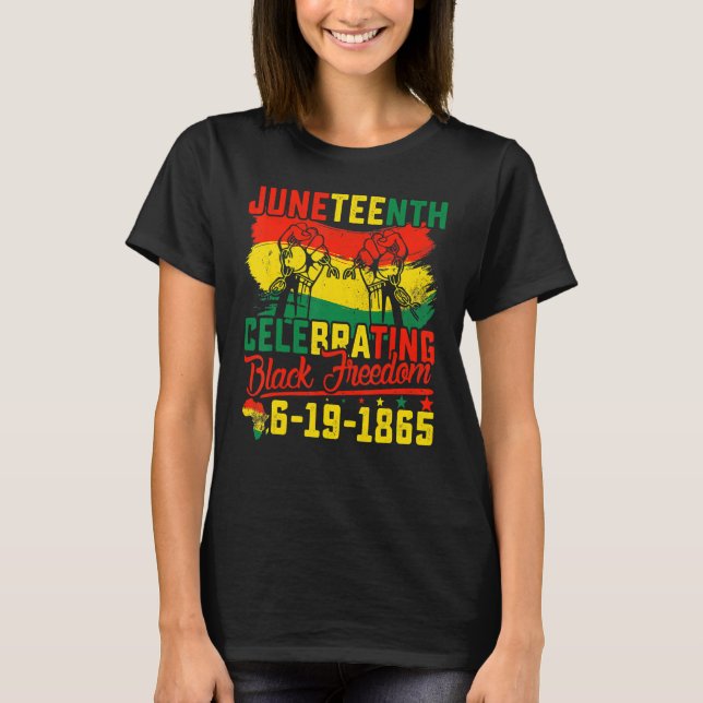 1865 afrikansk svart frihet 1865 t shirt (Framsida)