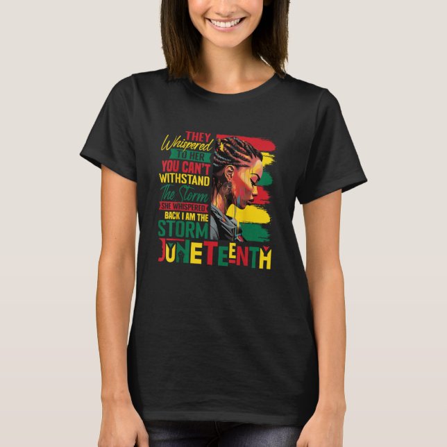 1865 Afrikas Flagga Black Queen Afro T Shirt (Framsida)