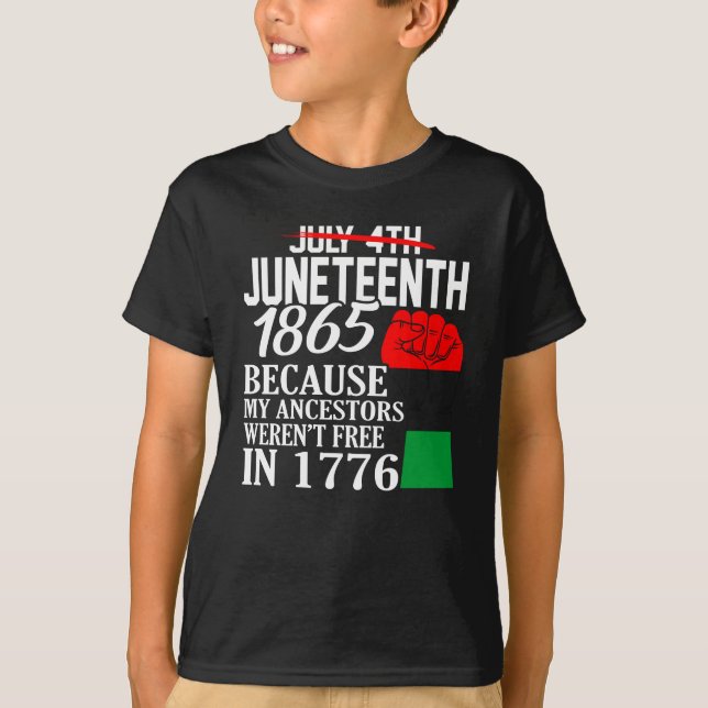 1865 American Black History Artwork T Shirt (Framsida)