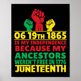1865 är min Independence day-gratissvart 1865 Poster