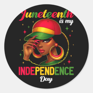 1865 är min svarta afrika i Independence day Runt Klistermärke