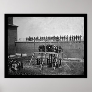 1865 års dödsattest i Lincoln Poster