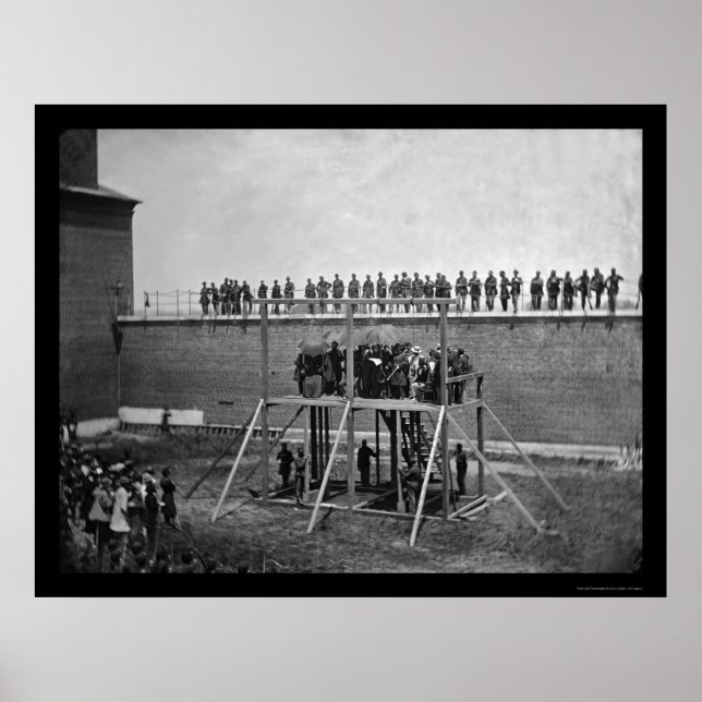 1865 års dödsattest i Lincoln Poster (Framsidan)