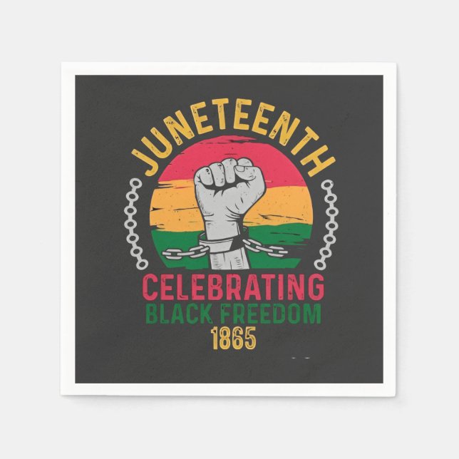 1865 års firande av svart frihet pappersservett (Framsidan)
