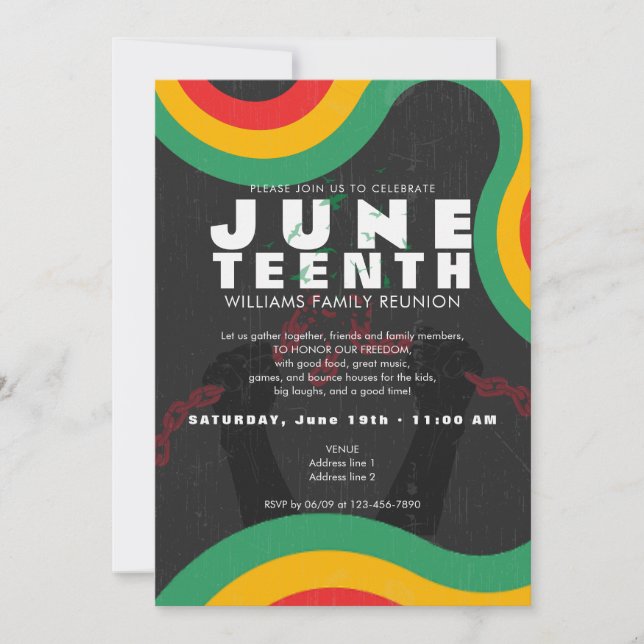 1865 års frihetshistorik Firande Inbjudningar (Framsida)