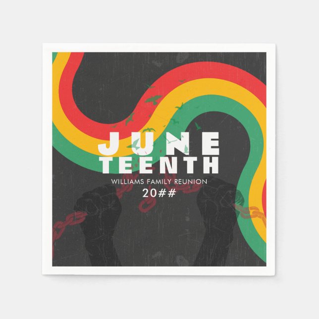 1865 års frihetshistorik Firande Pappersservett (Framsidan)