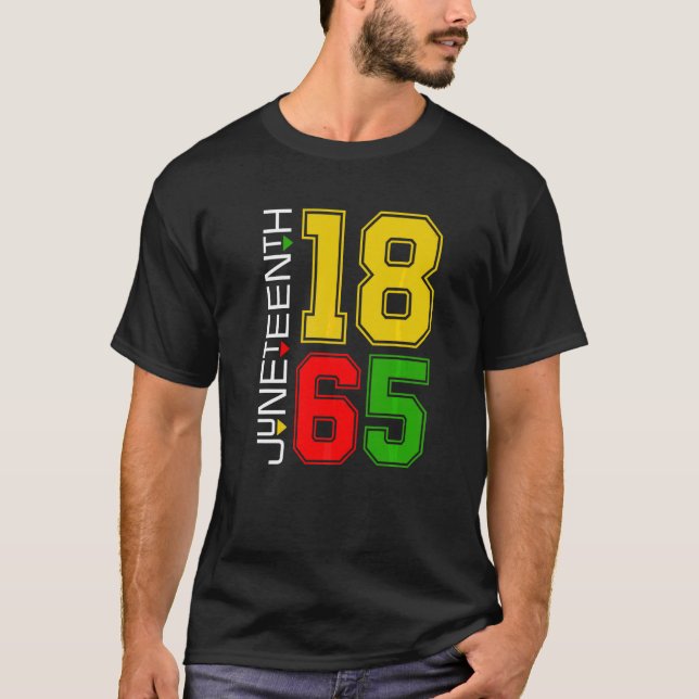 1865 års Svart historia stolt över Afrika Amerika T Shirt (Framsida)