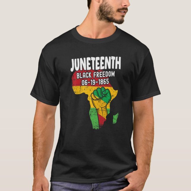 1865 års svarta historia Afrikas juntonde T Shirt (Framsida)
