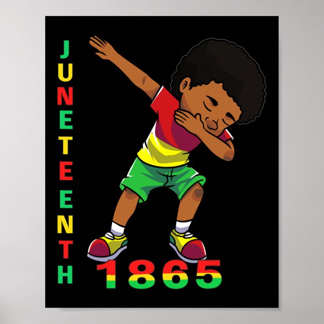 1865 Dabbing Black African Am Poster (Framsidan)
