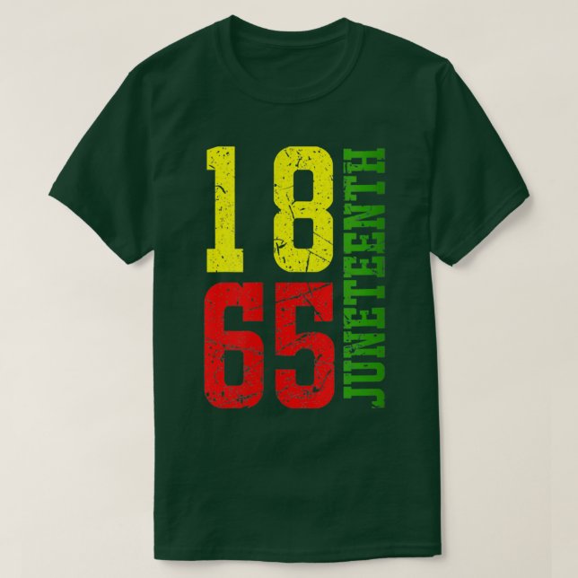 1865:e juni, stolt African American Independenc T Shirt (Design framsida)