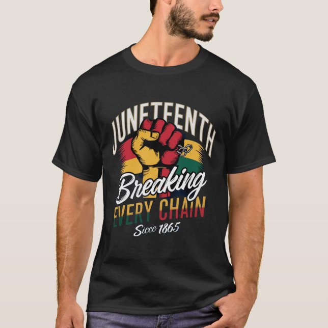 1865 för afrikansk amerikansk frihet t shirt (Framsida)