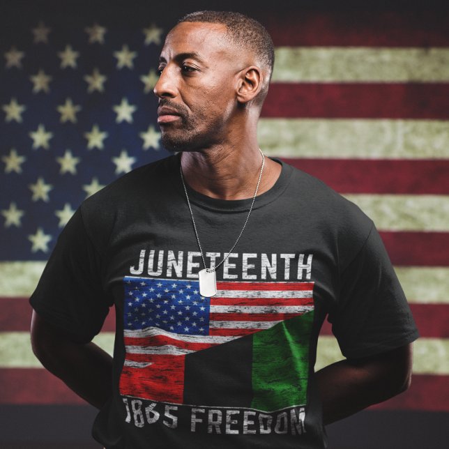 1865: Freedom Black African American T Shirt (patriotic american juneteenth t-shirt mens african american freedom)