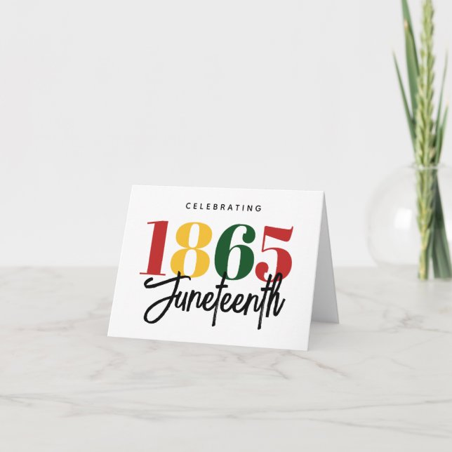 1865: Freedom Black History Firande Helgkort (Framsida)