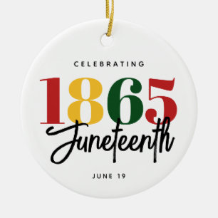 1865: Freedom Black History Firande Julgransprydnad Keramik