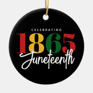 1865: Freedom Black History Firande Julgransprydnad Keramik