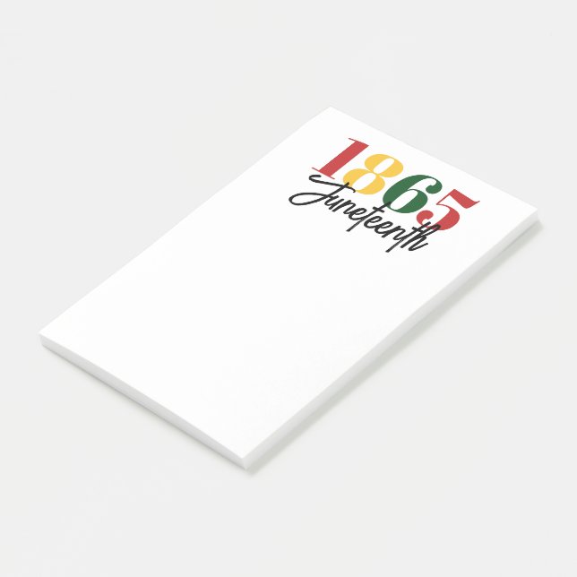 1865: Freedom Black History Firande Post-it Block (Vinklad)