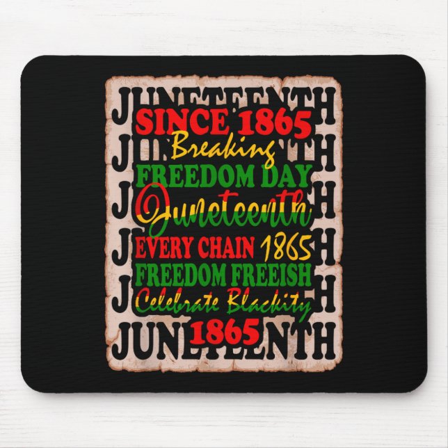1865 frihetsdag juneteenth firar svarthet musmatta (Framsidan)
