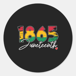 1865 Hjärthjärta 11:e firandet av svart frihet Runt Klistermärke