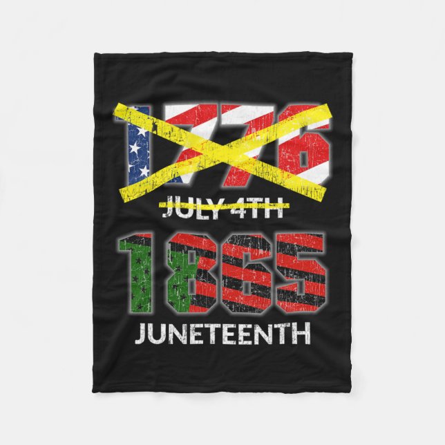 1865 - Inte den 4 juli 1776 Independence day Flagg Fleecefilt (Framsidan)