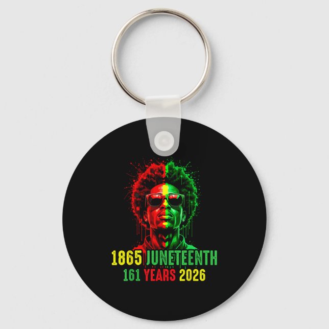 1865 juneteenth 161 år 2026 svart historia stolthe nyckelring (Framsida)