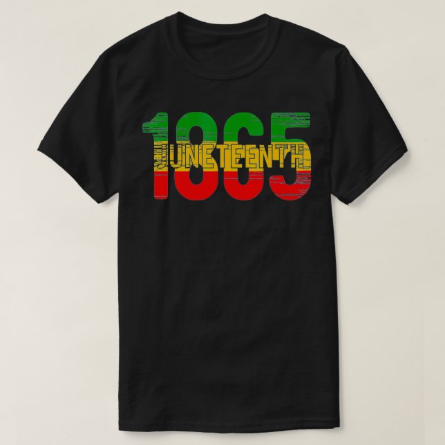 1865 Juneteenth Celebrate African American Freedom T Shirt (Design framsida)