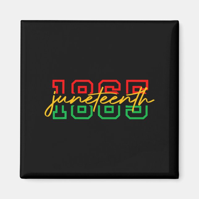 1865 juneteenth firar afroamerikansk frihet magnet (Framsidan)