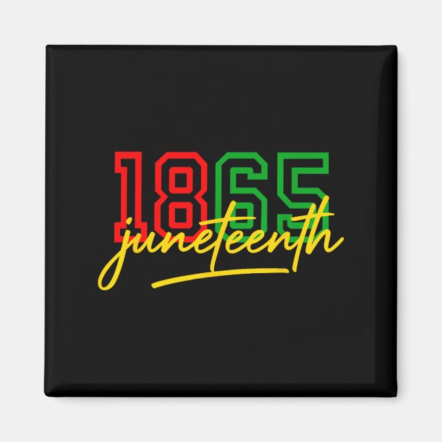 1865 juneteenth firar afroamerikansk frihet magnet (Framsidan)