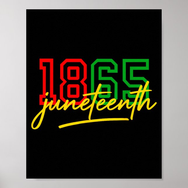 1865 juneteenth firar afroamerikansk frihet poster (Framsidan)
