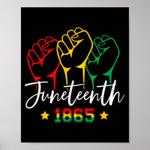 1865 juneteenth firar afroamerikansk frihet poster