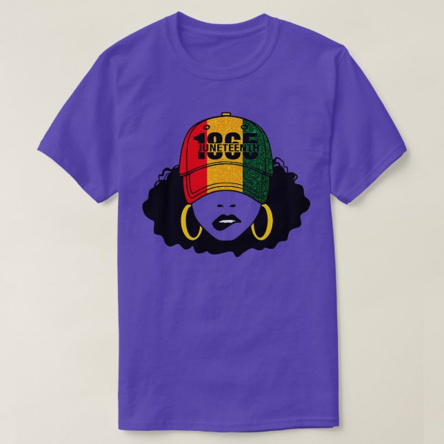 1865 Junette Celebrate Black Girl Magic Melanin T Shirt (Design framsida)