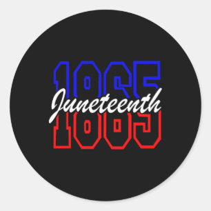 1865 Junette Firar African American Freedom Runt Klistermärke
